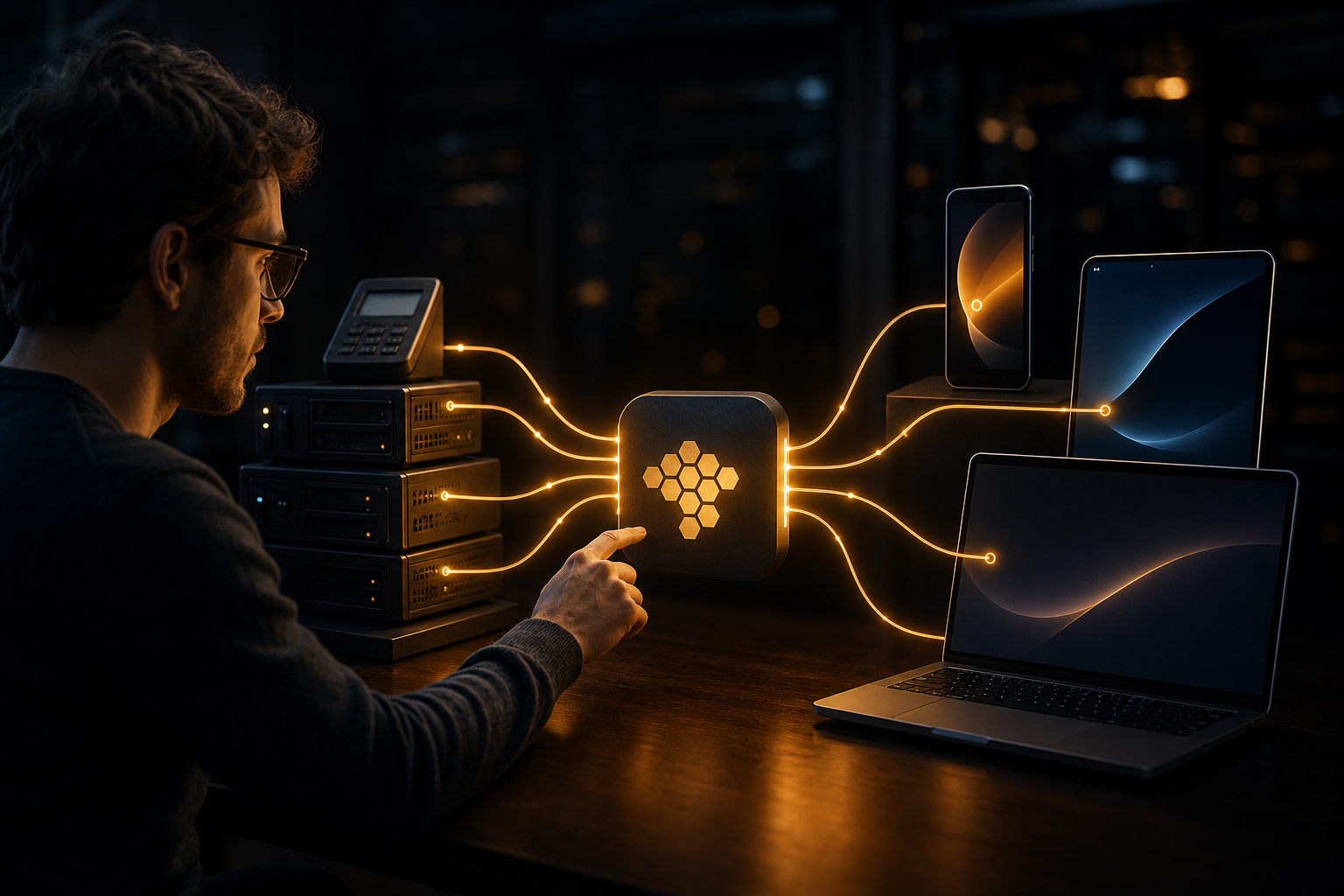 Engineer tracing notification routes from legacy push infrastructure to a modern platform across mobile and web devices