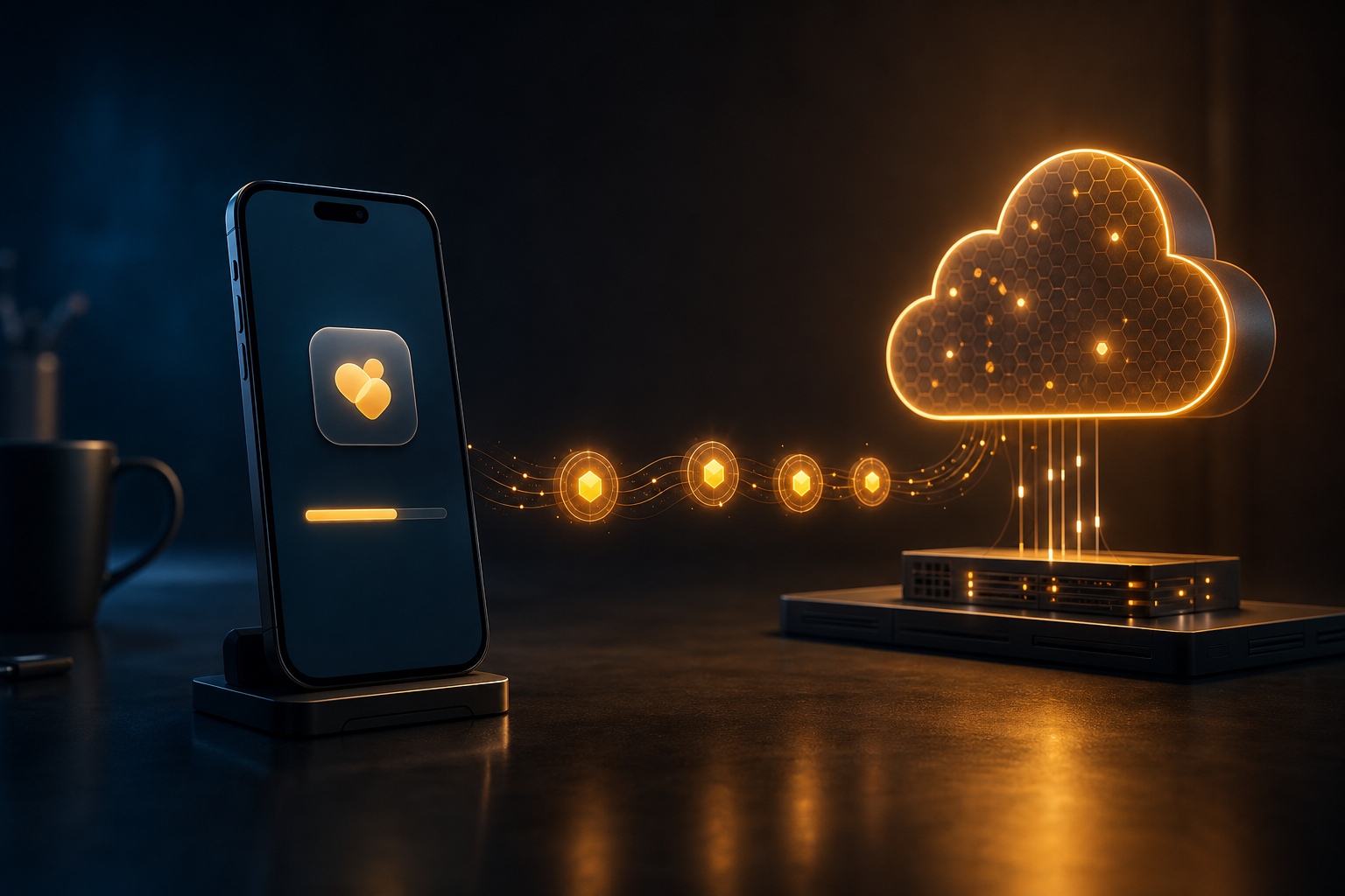 Mobile app installation reconnecting to a cloud notification service while an FCM token is refreshed